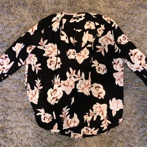 Floral business casual blouse